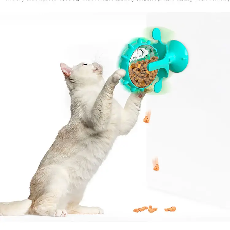 नए प्रकार के पालतू पशु उत्पाद थोक विक्रेता धमाका कुत्ते के खिलौने बिल्ली को चिढ़ाते हैं धीमी खाद्य लीकर विंडमिल टर्नटेबल अच्छी तरह से बेचें