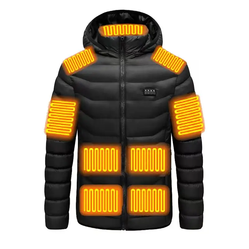 조절 배터리 가열 겨울 코트 열 반응 재킷 DC 및 USB 전기 겨울 가열 자켓