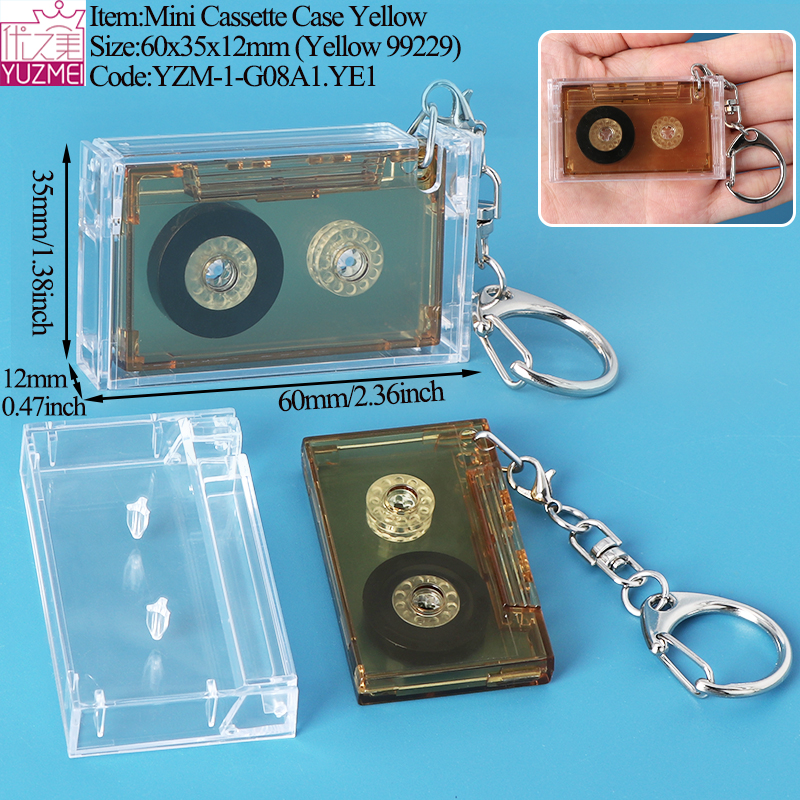 G08B Mini Cassette Case Yellow No NFC