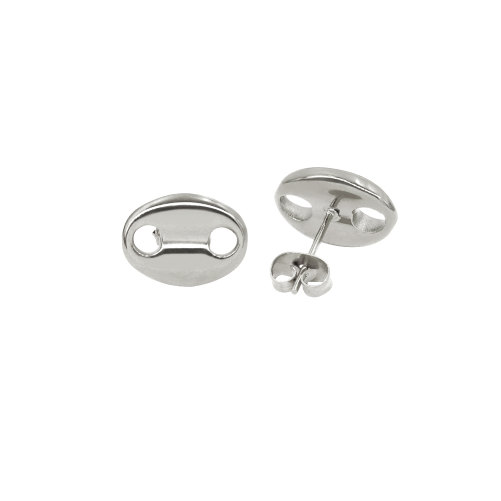 YS902 Boucle d'oreille de couleur argentée 8 mm
