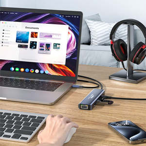סוג c pd 100w 4k 60hz ממשק hd 1000mbps Gigabit ethernet 5gbps <span class=keywords><strong>usb</strong></span> <span class=keywords><strong>3.0</strong></span> 6 ב 1 <span class=keywords><strong>usb</strong></span> c תחנת העגינה במלאי זמין
