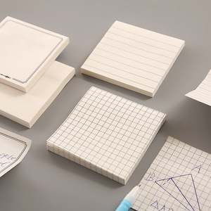 Bloc de notas adhesivas bonitas, venta directa de fábrica, línea de cuadrícula personalizada, Bloc de notas adhesivas en blanco - Product Image 3