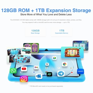 Doogee U10 çocuk çocuk tableti 10.1 inç 9GB + 128GB 5060mAh pil Wifi 6 Google oyun ile ebeveyn kontrolü eğitim tablet PC - Product Image 2