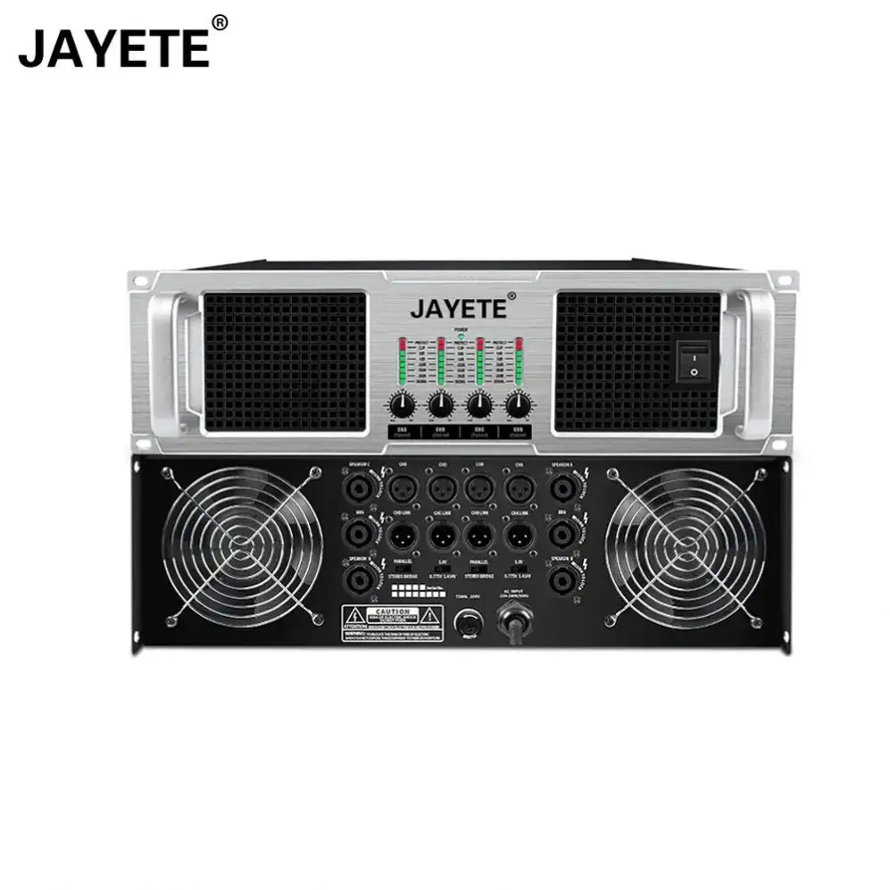 Nouveaux produits puissance Audio professionnelle 2 canaux 1100 Watts Tube amplificateur Jayete 3U classe H pour haut-parleur karaoké Subwoofer