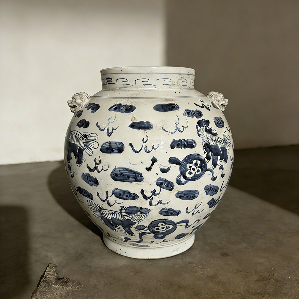 Azul y blanco