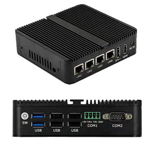 Mini ordenador PC barato de fábrica Intel N100 4 Core Dual 4 Lan Ethernet 6 USB Ubuntu Win 10 11 Nuc Nano PC industrial sin ventilador Mini - Product Image 2