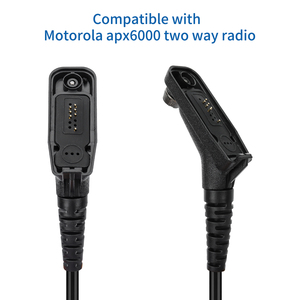 ABBREE APX 6000 7 פינים אפרכסת צינור אקוסטי אוזניות עם PTT מיקרופון עבור מוטורולה MTP850 MOTOTRBO XPR <span class=keywords><strong>6550</strong></span> ווקי טוקי אוזניות