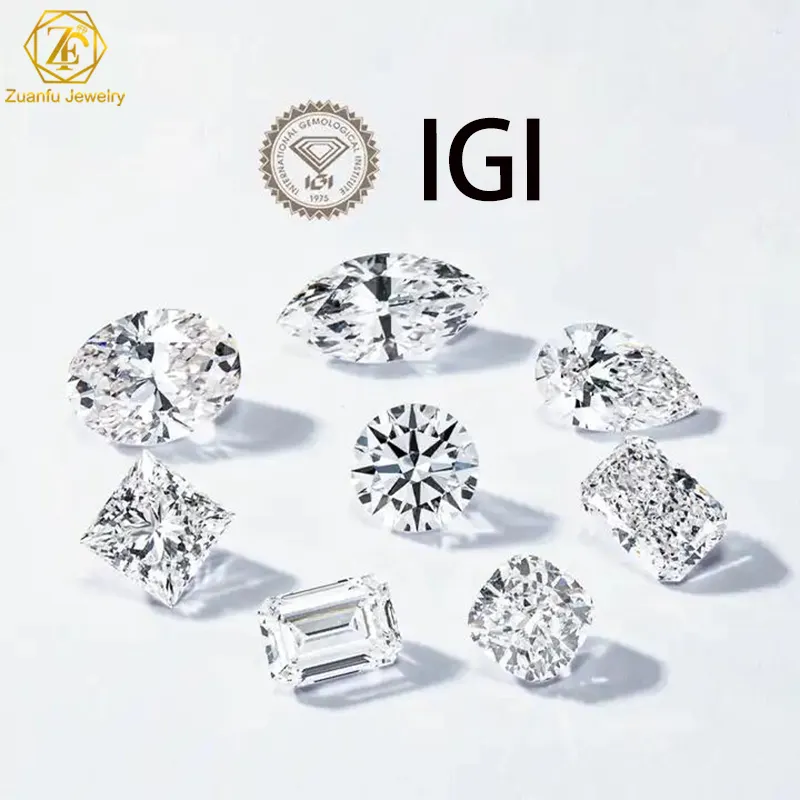 Vendita diretta in fabbrica diamante artificiale certificato IGI VVS laboratorio creato diamante sintetico diamante da laboratorio