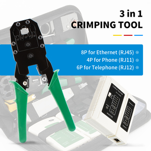 10 PCSネットワークツールキットRJ45ネットワークLANケーブル圧着ツールカスタマイズされたOEMサポートパッド入りツールバッグ付き - Product Image 2