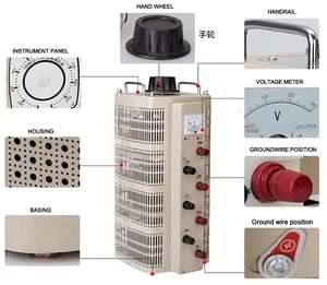 Factory Directly TDGC2 <strong>Manual</strong> Variac Transformer <strong>Input</strong> 220v +/-10% Single Phase Voltage Regulator 3KVA Output 0-250V