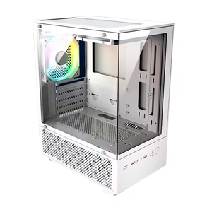 Wholesale Desktop <strong>Computer</strong> <strong>Case</strong> Power in Black and White Aluminum Alloy Style with Power Supply - Product Image 5