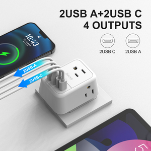 Tragbare EU-Steckdose Steckdose Funktions steuerung Steckdose Wand USB-Buchse Multi Adapter Konverter - Product Image 2