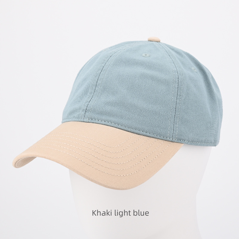 Khaki + light blue