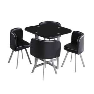 Modern Dining Kitchen <strong>Tables</strong> and Chairs <strong>Set</strong> With Chair <strong>Set</strong> 4 Seaters - Product Image 4