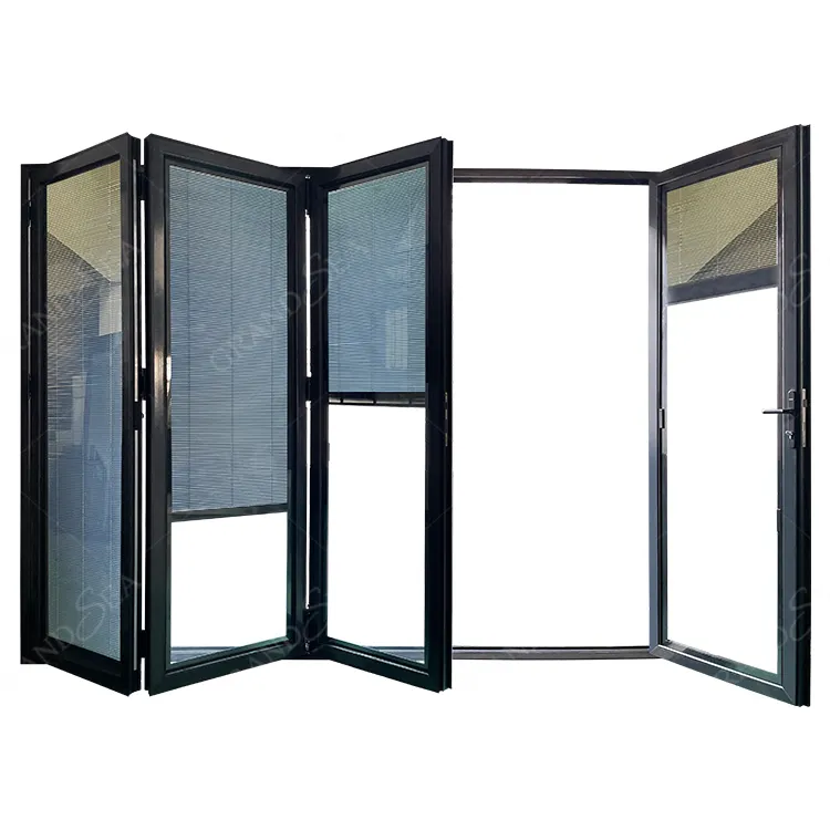 Stores d'intérieur en verre démontables, x 12mm, sans cadre, portes pliantes