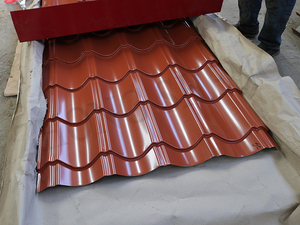 Ucuz fiyat 0.45mm çatı levha boyalı Calamine çelik çatı levhalar renk kaplı prefabrik ev kiremit levhalar - Product Image 4
