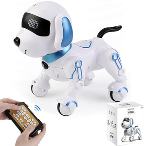 Gretel Smart RC Robot cane giocattolo programmabile modello elettrico interattivo per bambini educativo telecomando cane intelligente che cammina