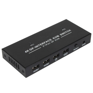 VCOM 2 Port DP <strong>KVM</strong> <strong>Switch</strong> 4K 60Hz Keyboard Video Mouse External Button Control USB DisplayPort Switcher