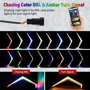 Opplight ไฟเลี้ยว LED DRL Rzr ไฟ LED สีอำพันไล่ล่าฝันดีไซน์ใหม่ไฟฝางด้านหน้า - Product Image 5