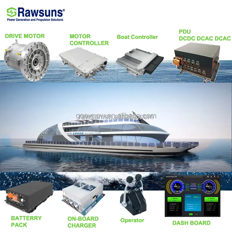 Rawsuns มอเตอร์ไฟฟ้าขนาด50กิโลวัตต์ RSTM260-J,สำหรับเรือพลังงานไฟฟ้าเรือยอชท์ไฟฟ้า