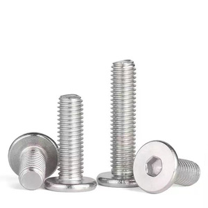 Chất lượng cao siêu mỏng phẳng đầu vít hình lục giác ổ cắm thép không gỉ M3 M4 M5 M6 M8 Metric chủ đề đồ nội thất lắp ráp bu lông - Product Image 1
