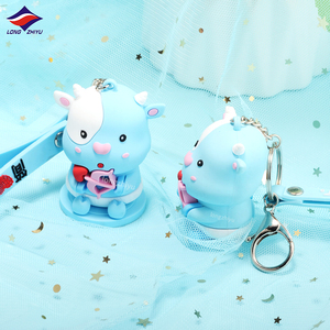 Longzhiyu Kawaii 3D พวงกุญแจตุ๊กตายาง,โลโก้ที่กำหนดเองสายยางพวงกุญแจพีวีซีนุ่มพวงกุญแจการ์ตูนอะนิเมะยาง - Product Image 6