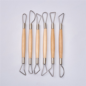 6pcs 8inch Wax <strong>Clay</strong> Soap Carvers Modelling Carving Sculpting Pottery Craft Tools Set with Double Heand - Product Image 4