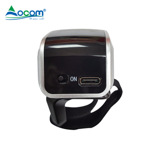 Nueva llegada Industrial portátil inalámbrico 1D 2D dedo código de barras escáner Qr código anillo Barcod lector - Product Image 1