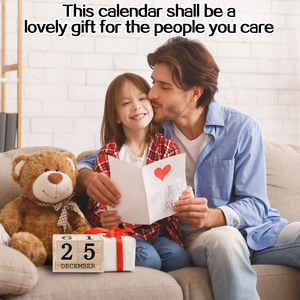 Sáng tạo trang trí bằng gỗ hình chữ nhật khối bàn vĩnh viễn lịch với nghệ thuật Deco thiết kế cho Giáng sinh & sinh nhật - Product Image 6