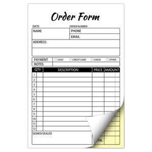Sales Order Book 2Part Carbonless Sales Invoice <strong>Receipt</strong> Book With Cardboard Custom <strong>Receipt</strong> Book 5.5X8.3&quot; Waiter <strong>Receipt</strong> Paper - Product Image 1