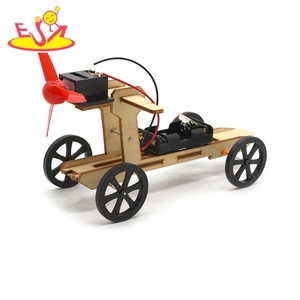 子供のためのおもちゃW04G025 DIY木製人間誘導車モデル科学工学教育 - Product Image 4