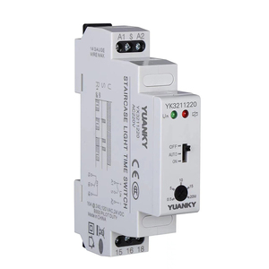 YUANKY <strong>Timer</strong> 16A SPDT DPDT Din Rail 2 <strong>LED</strong> Status Indicators Staircase Light Time Switch - Product Image 1