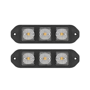 12v acil araçlar araba 9W 3LED flaş ışığı Amber kırmızı mavi kamyon LED stroboskop yanıp sönen uyarı ışığı araba ızgara uyarı ışığı çubuğu - Product Image 2