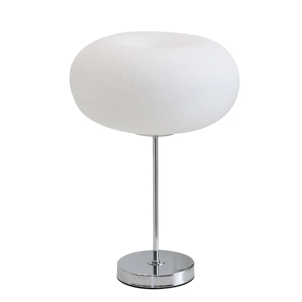 Livraison directe nouveau design haute lumière blanc/orange verre led source de lumière de bureau lampe de nuit