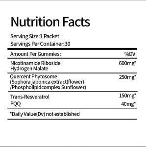 OEM 1000mg <span class=keywords><strong>NAD</strong></span> + campuran minuman rasa Berry untuk dukungan penuaan kulit, energi, dan fokus-30 Pack - Product Image 2