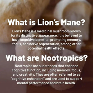 Biocaro OEM individualisierte Lions Mane Pilzkapseln für kognitive Funktion und Immununterstützung Gehirn-Supplements für Gedächtnis und Konzentration - Product Image 3