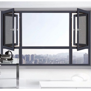 70-Zoll-modernes Kipp-und Dreh fenster nach innen öffnende Schaukel Optimaler Luftstrom-Aluminium legierung rahmen für Hochhaus villen - Product Image 1