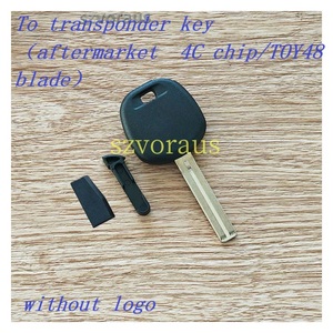 A llave transpondedor para llave de coche transpondedor de Chip Toyota 4C (Aaftermarket 4C Chip/Toy48 Blade) - Product Image 2