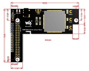 Waveshare Módulo 4G LTE CAT-4/ 3G / 2G / GNSS para Jetson Nano, Placa protectora de expansión 4G para Raspberry - Product Image 4