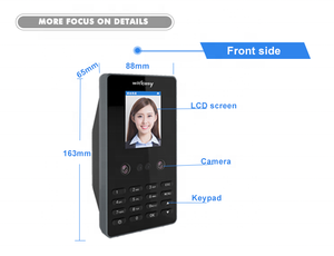 Witeasy ระบบการเข้าร่วมของพนักงาน,เครื่องบันทึกเวลาเข้างานไบโอเมตริกซ์การจดจำใบหน้าซิมการ์ด - Product Image 5