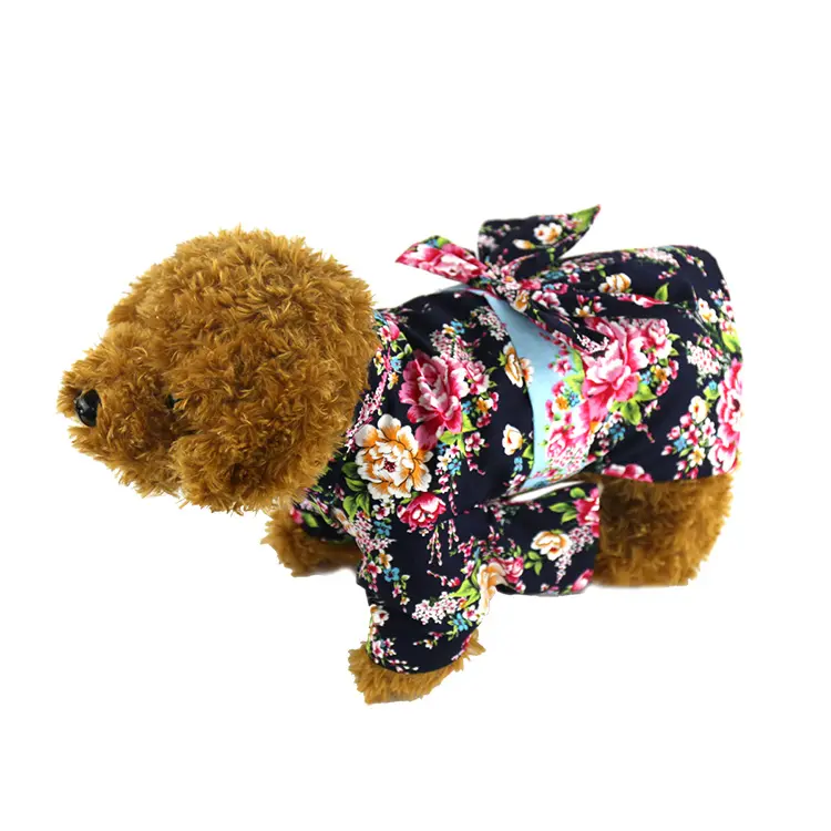 Новинка весна-лето 2021, стильное кимоно из хлопка с принтом в японском стиле, куртка для домашних животных, одежда для домашних животных