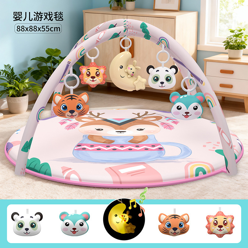 fawn moon music box with lights-english color box