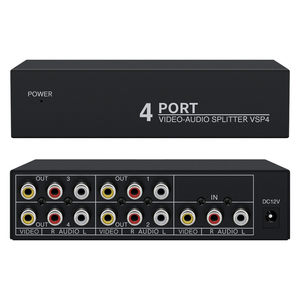 Tonli <strong>Video</strong> Audio <strong>Splitter</strong> 1x4 1input 4output RCA Av <strong>Splitter</strong> 4way Vsp4 - Product Image 1
