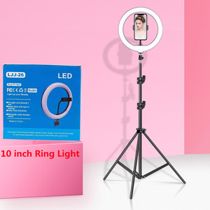 Yeni LJJ26 akıllı cep telefon tripodu 10 inç halka ışık LED ışık - Product Image 2