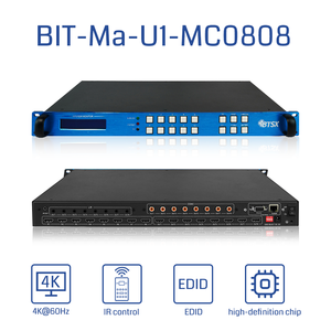 Bitvisus 8x8 4K 60Hz HDMI Matrix Switcher Splitter HDCP2.2/1,4 Smart EDID IR Control RS232 TCP/IP