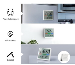 Reloj digital de pantalla más grande de alta precisión con controlador de sensor de temperatura y humedad - Product Image 3