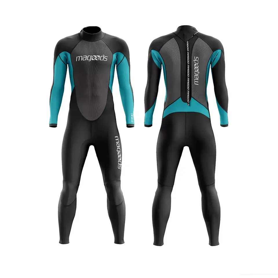 Neopreno personalizado de fábrica para hombre, traje de neopreno completo para buceo y surfear, 3mm, 5mm