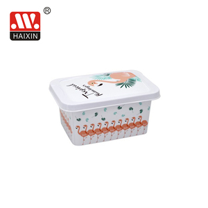 סיטונאי הביתה & ארגון IML אחסון קופסא פלסטיק 4.8L רב פונקצית אחסון מיכל עם פלמינגו דפוס