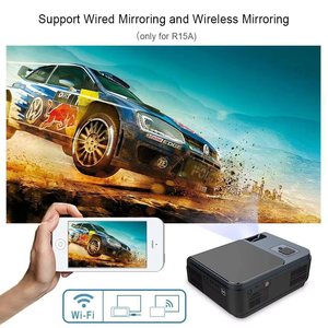 R15 comtouyinger R15 yerli <span class=keywords><strong>1080P</strong></span> Video projektör 5G Wifi Full HD 6800 lümen Bluetooth Keystone ev sineması projektörü