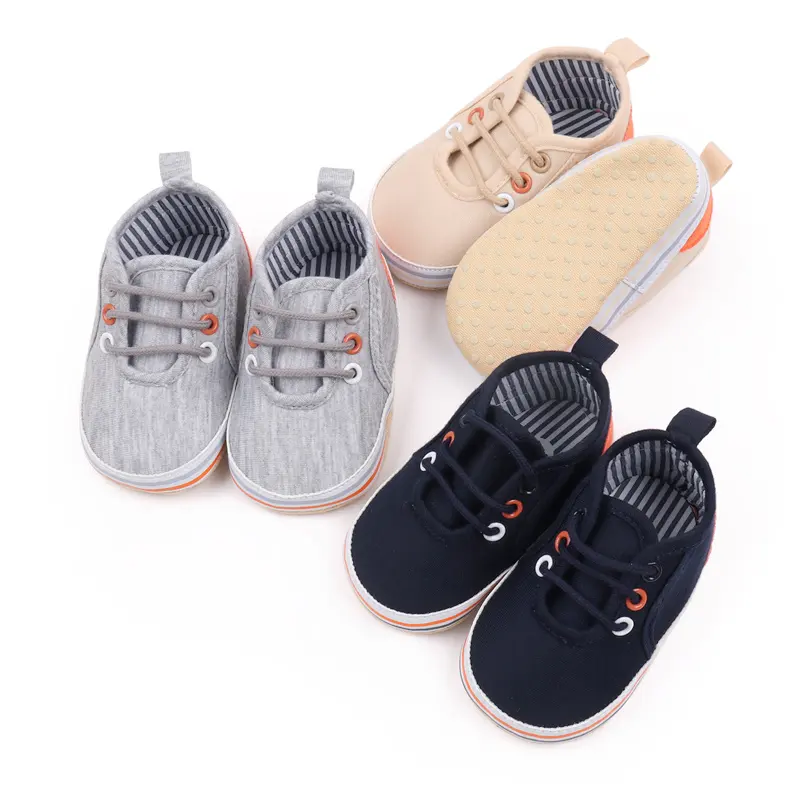 Yeni pamuk tuval bebek rahat ayakkabılar bebek yürüyüş ayakkabısı kaymaz tabanı için bebek yürüteci ayakkabı